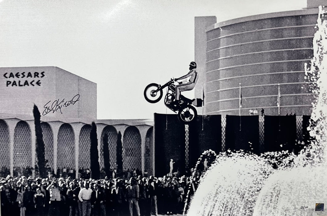 Evel Knievel Hand Signed Photograph Limited Edition 55/100