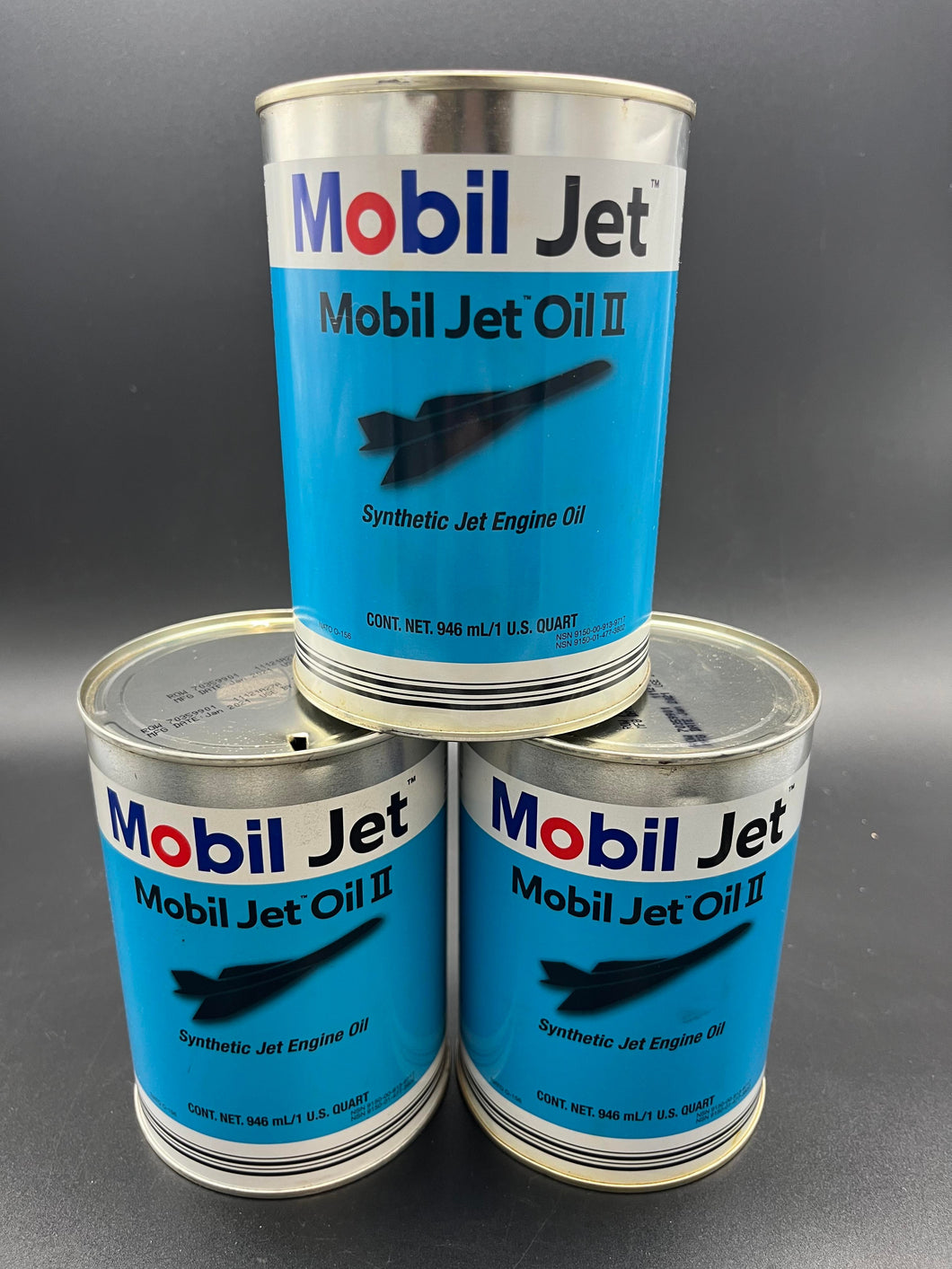 Mobil Jet Oil Tins - Lot of 3