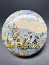 Load image into Gallery viewer, Prattware Printed Pot Lid - The Shrimpers 1850
