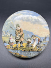 Load image into Gallery viewer, Prattware Printed Pot Lid - The Shrimpers 1850
