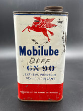 Load image into Gallery viewer, Vintage Mobilube Tin - Mobiloil - 1 Imperial Quart
