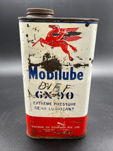 Load image into Gallery viewer, Vintage Mobilube Tin - Mobiloil - 1 Imperial Quart
