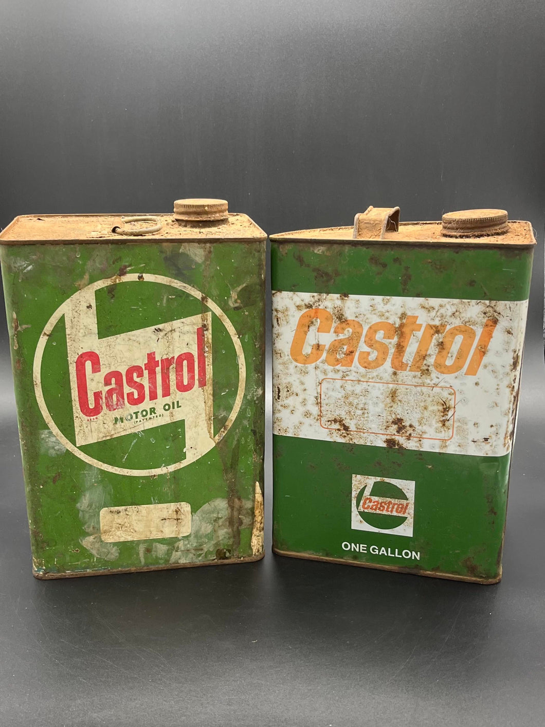 Vintage Castrol Lot - 1x 1 Gallon, 1x 1 Imperial Gallon