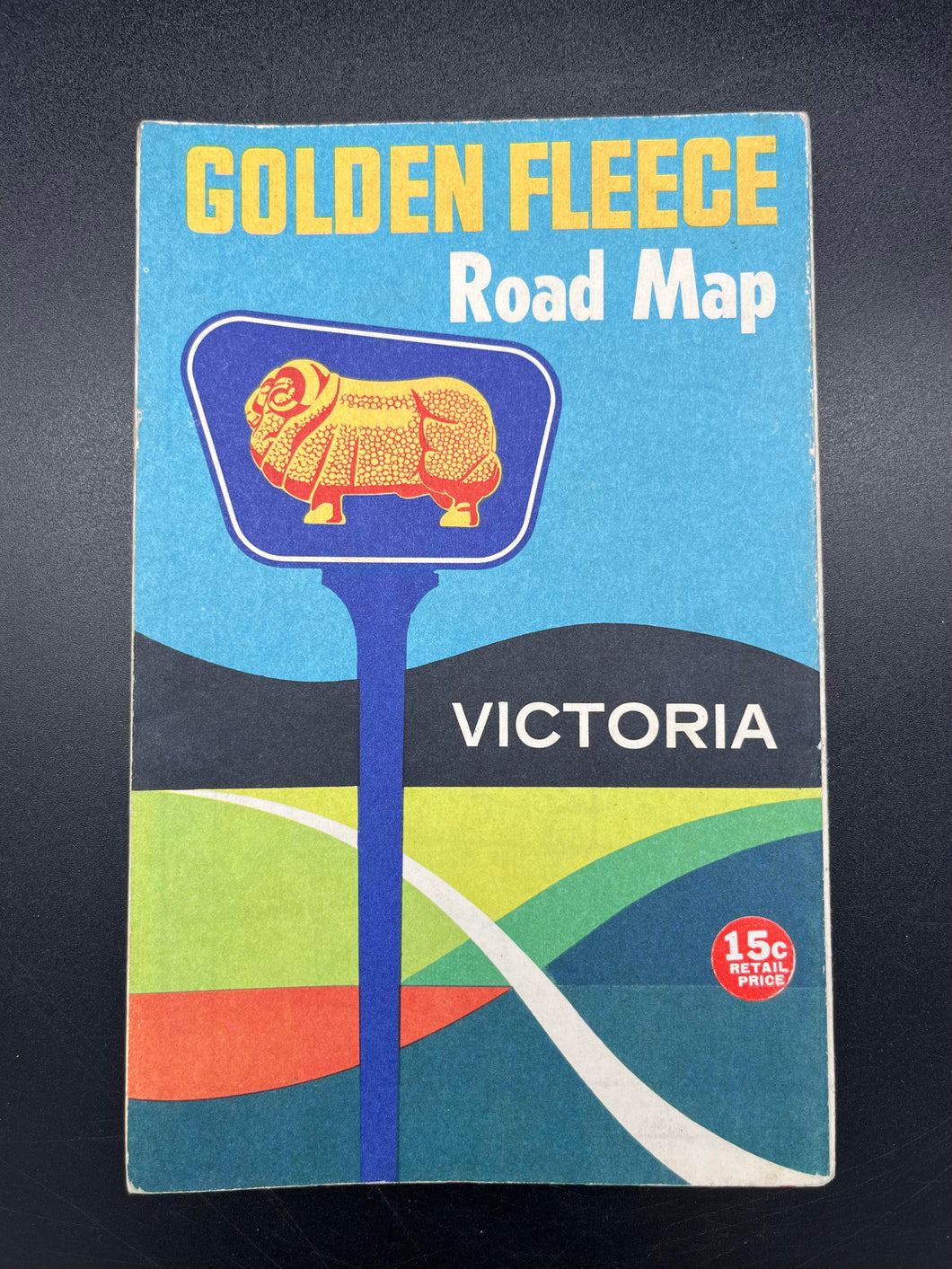 Vintage Golden Fleece Road Map - Victoria