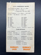Load image into Gallery viewer, 16) 1973 Football Fixtures with Hannan&#39;s Brewery Advertising
