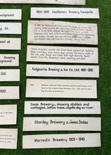 Load image into Gallery viewer, 2) Original Hand Written Cards from Swan Brewery Foyer Display - Lot of 17
