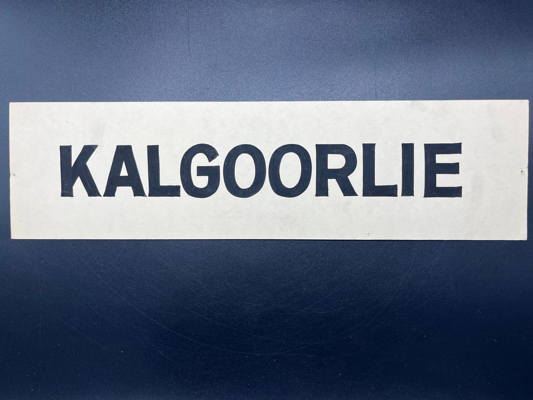 Original Kalgoorlie Cardboard Advertisement