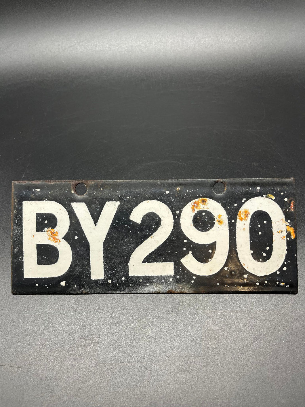 Enamel Bunbury Motorbike Number Plate - 290