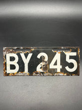 Load image into Gallery viewer, Enamel Bunbury Motorbike Number Plate - 245
