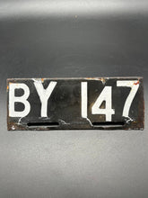 Load image into Gallery viewer, Enamel Bunbury Motorbike Double Sided Number Plate - 147

