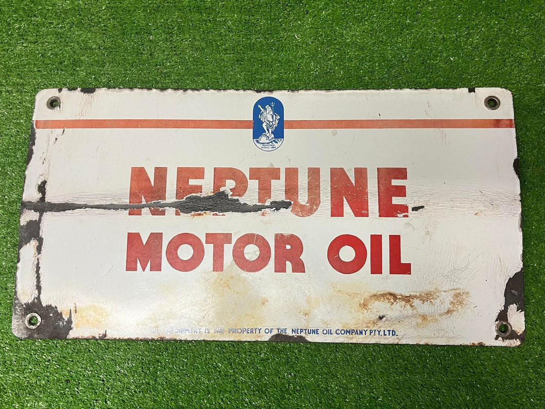 Neptune Motor Oil Enamel Sign