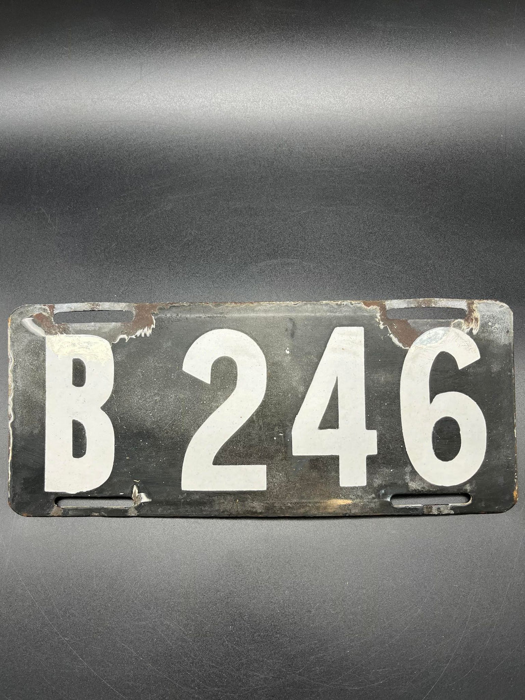 Boulder Enamel Number Plate - B 246