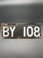 Load image into Gallery viewer, Enamel Bunbury Motorbike Number Plate - 108
