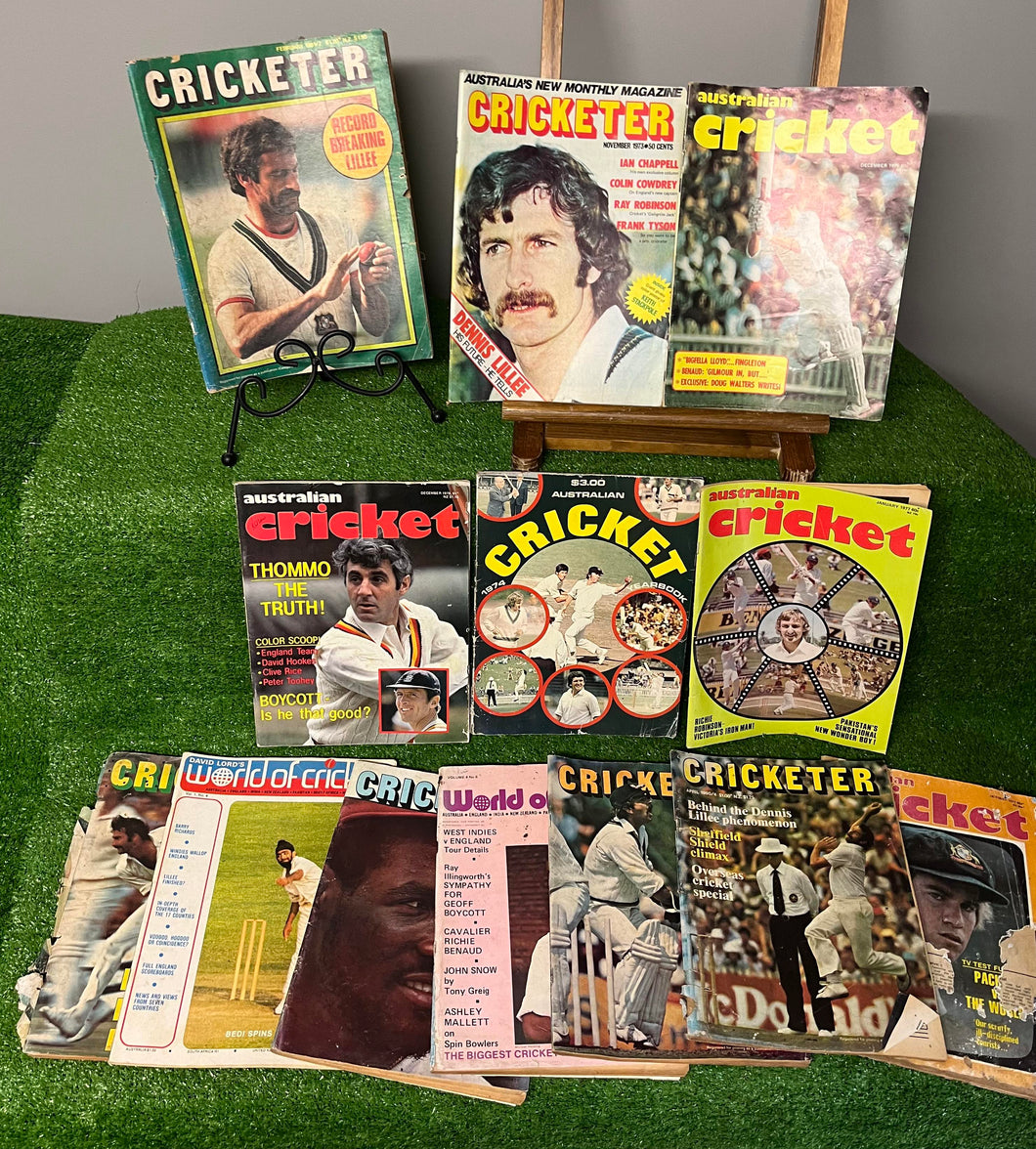 Vintage Mixed Cricket Magazines Lot of 13