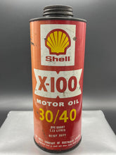 Load image into Gallery viewer, Shell X-100 Motor Oil 30/40 Tin
