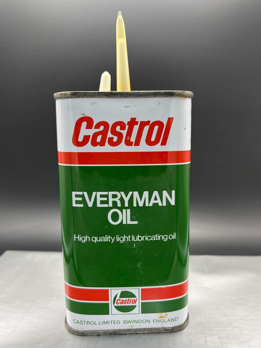 New Old Stock Castrol Everyman Oil Tin - Full