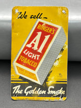 Load image into Gallery viewer, Ringer&#39;s A1 Light Tobacco Screenprint Finger Plate Advertising
