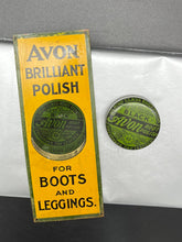 Load image into Gallery viewer, Avon Brilliant Polish Screenprint Advertisement with Avon Polish Tin
