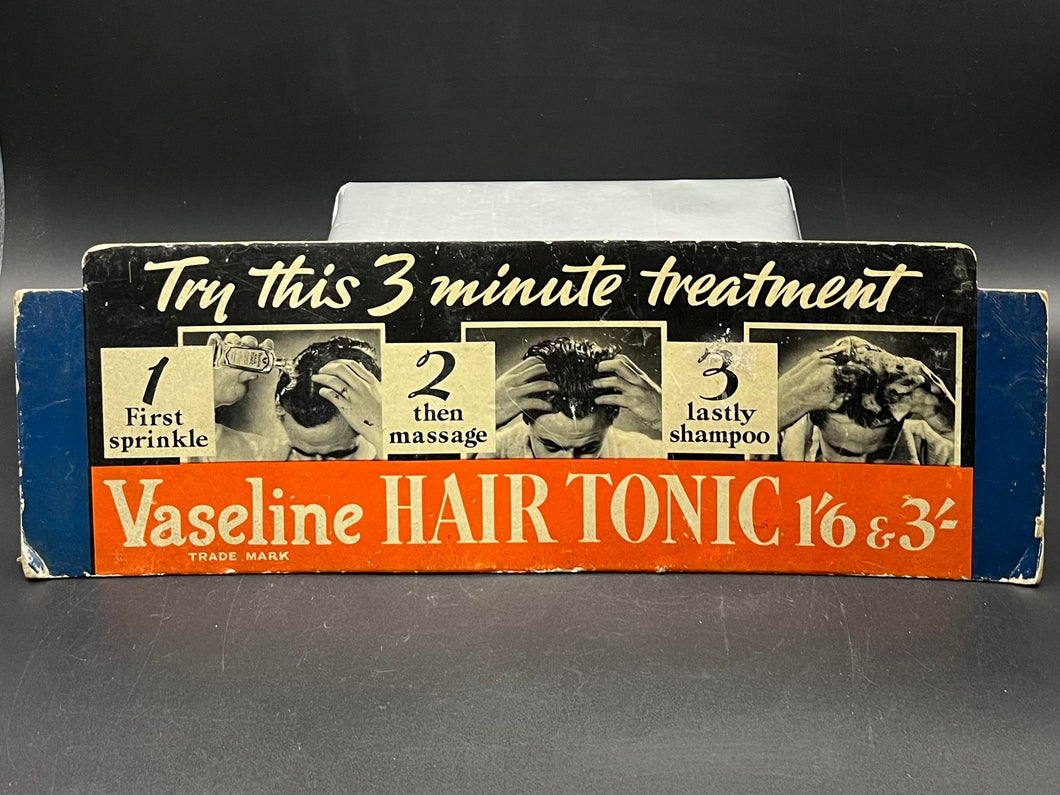 Vaseline Hair Tonic Cardboard Advertisement