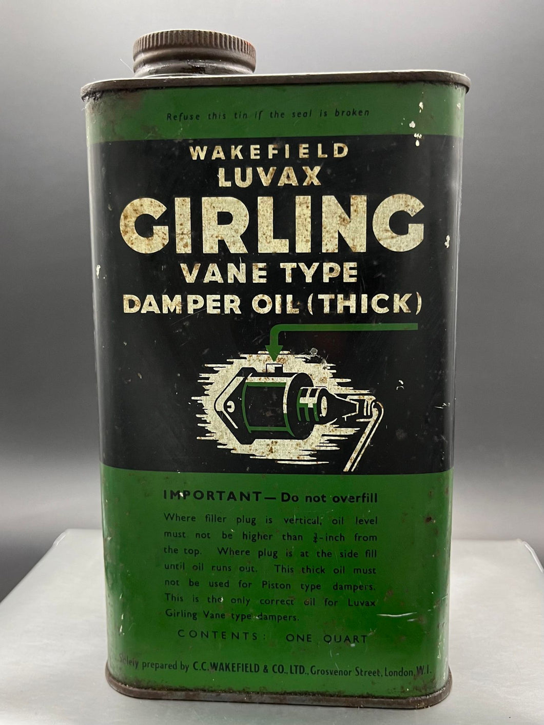 Wakefield Luvax Girling Oil Tin - Quart
