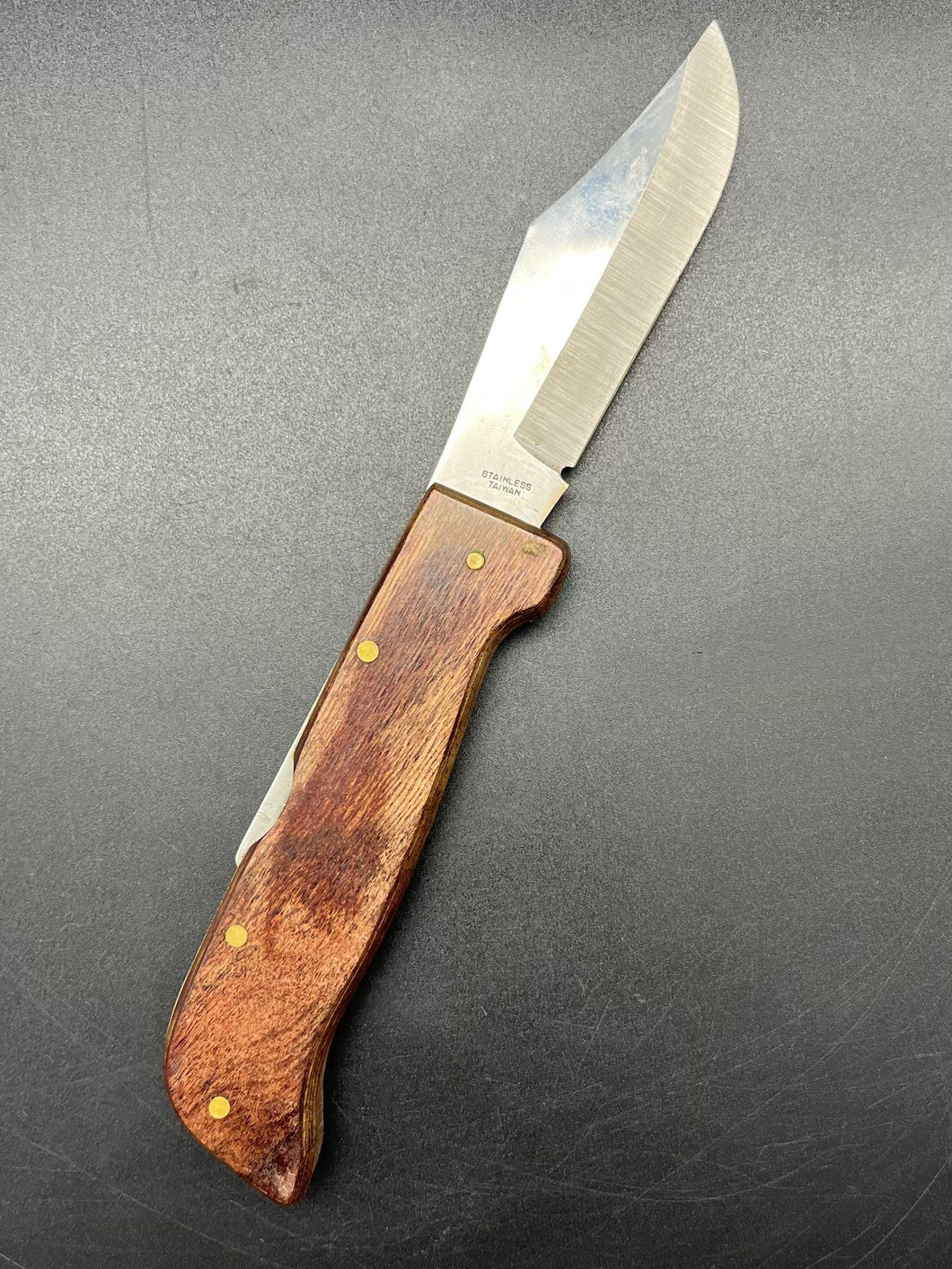 Pocket Knife with Wooden Handle