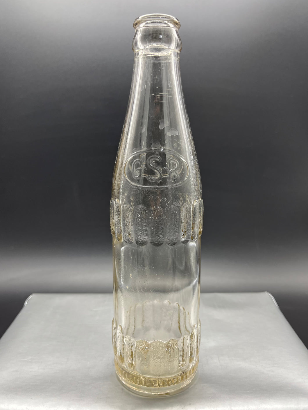 G.S.R Mineral Water Company Clear Glass Bottle