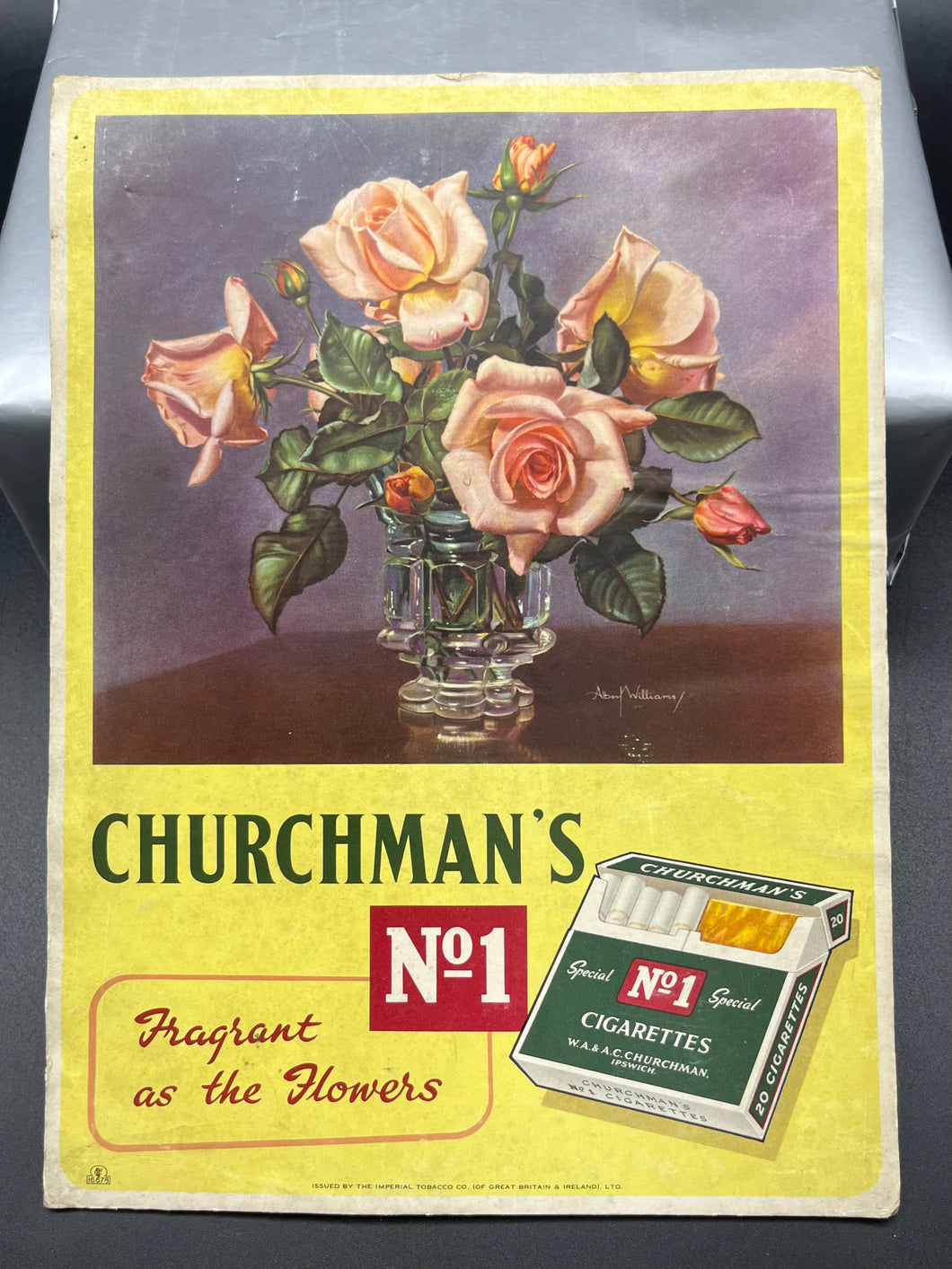 Churchman’s No1 Cigarettes Cardboard Counter Display Advertisement