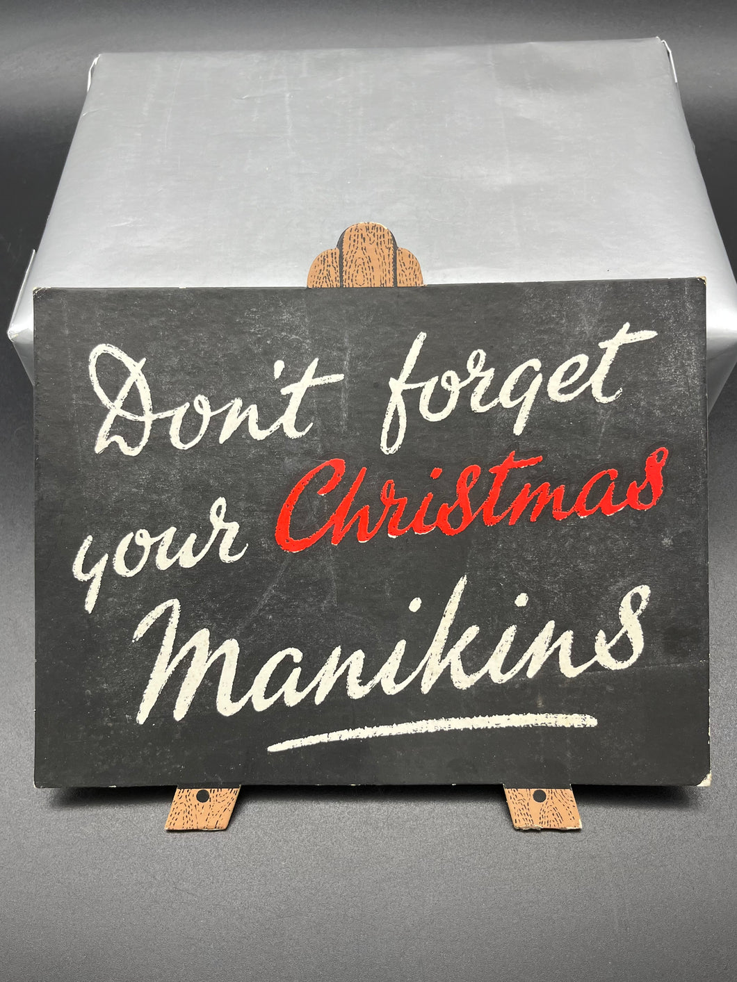 Manikin Cigars Christmas Cardboard Display Advertisement
