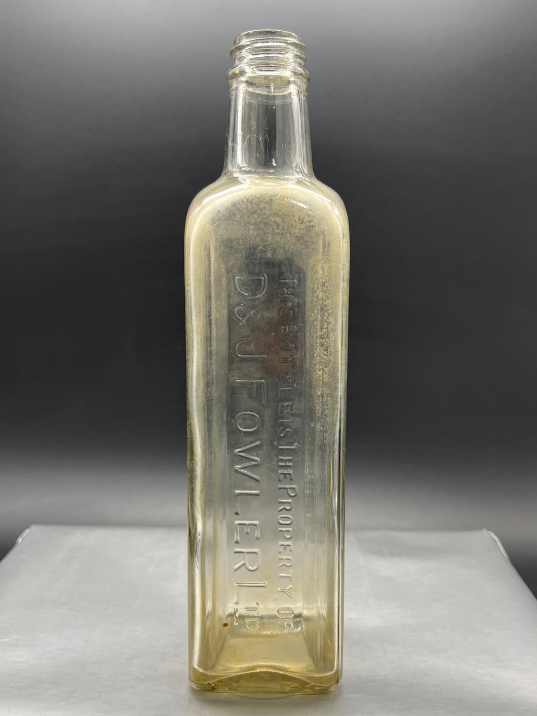 D & J. Fowler Ltd London Glass Bottle