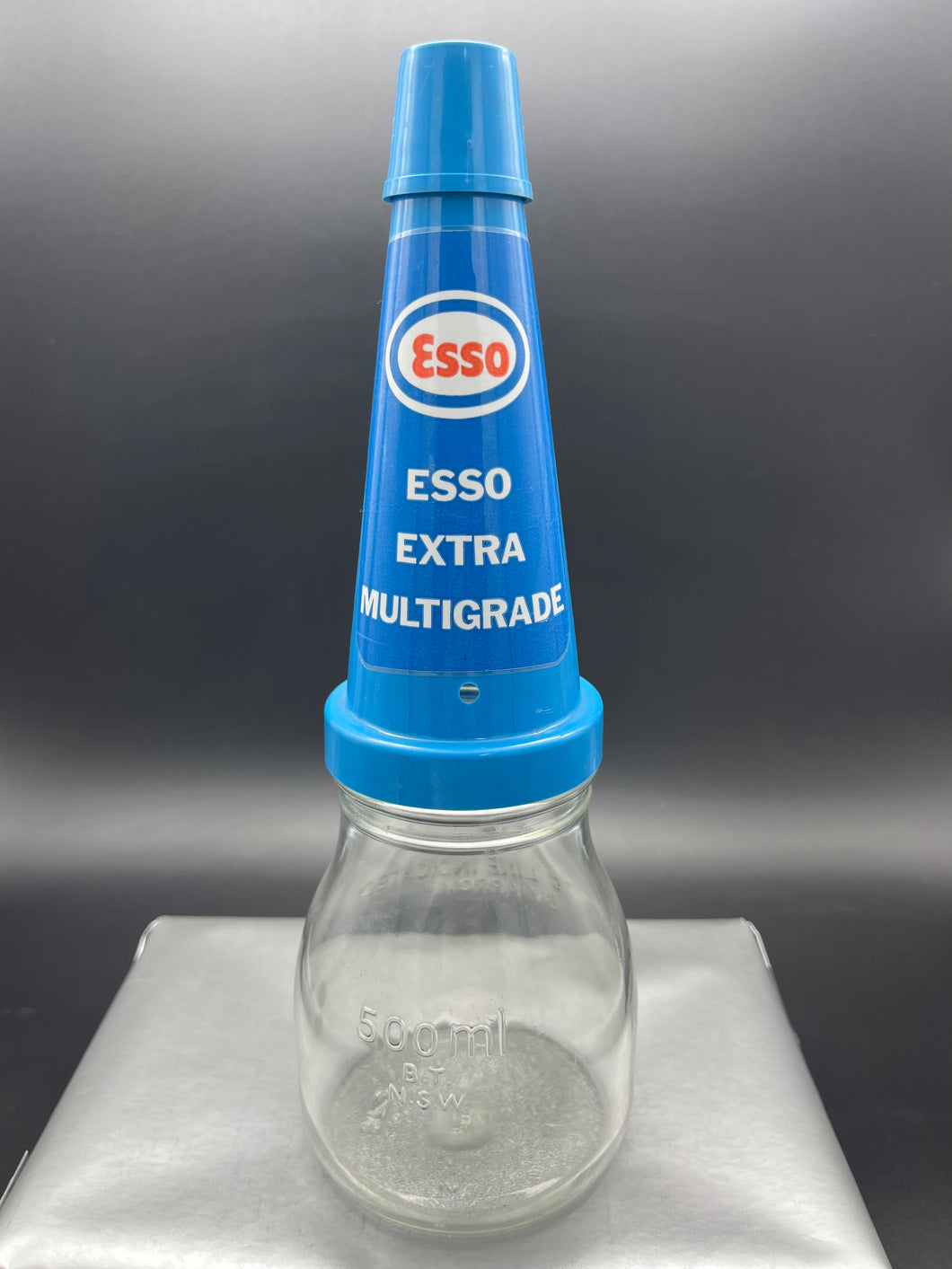 Esso Plastic Oil Pourer and Cap on 500ml Bottle
