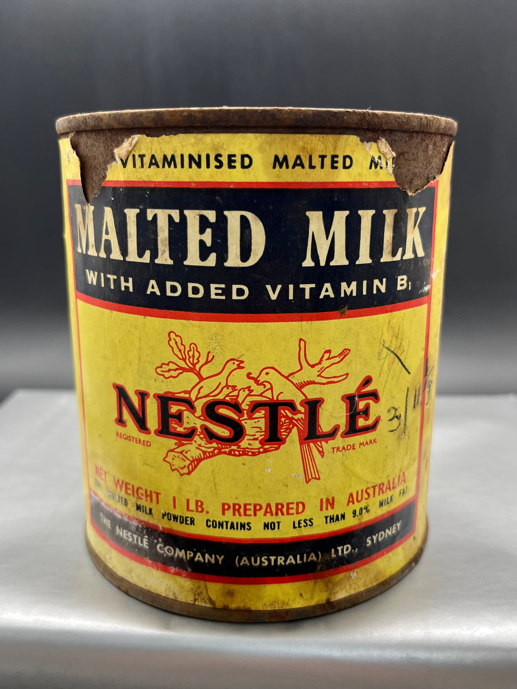 Nestle Malted Milk Tin - Paper Label
