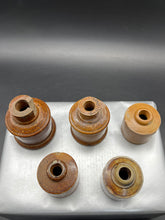 Load image into Gallery viewer, Pottery Clay Inkwell Pots - Lot of 5
