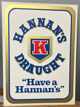 Load image into Gallery viewer, Hannan’s Draught Cardboard Advertisement
