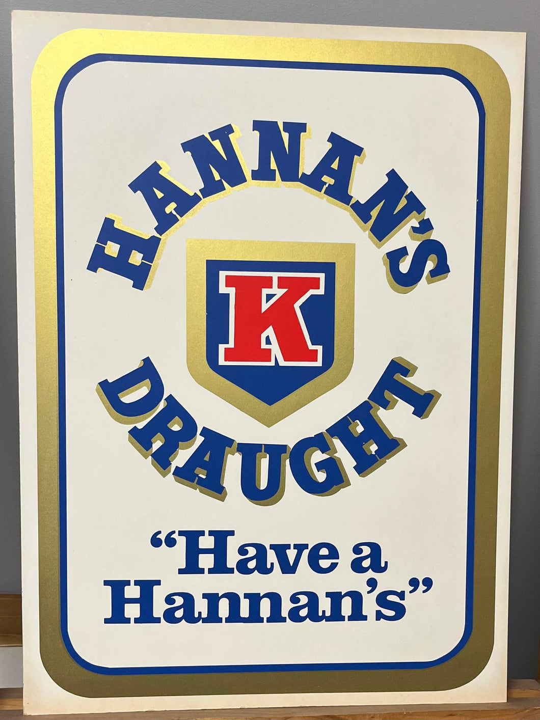 Hannan’s Draught Cardboard Advertisement