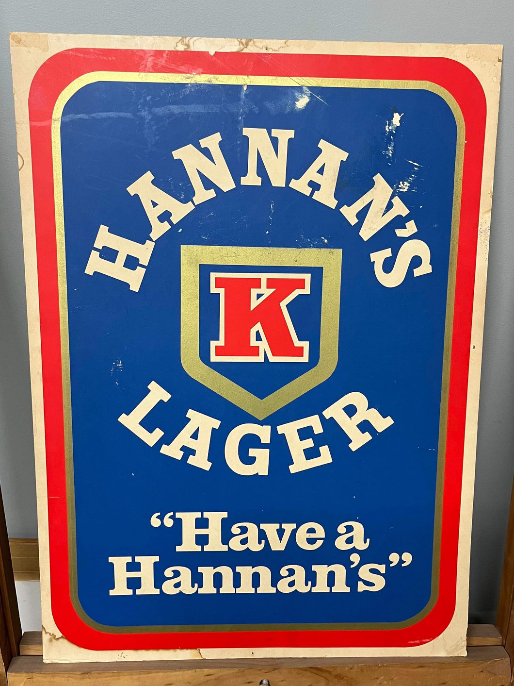Hannan’s Lager Cardboard Advertisement