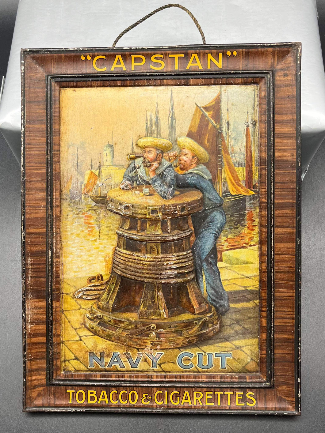 Capstan Navy Cut Embossed Tin Advertisement