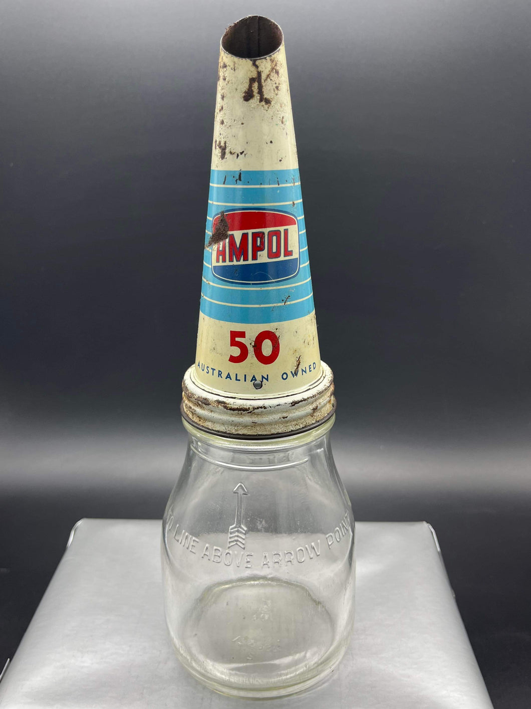 Ampol 50 Metal Top on Imp Pint Bottle