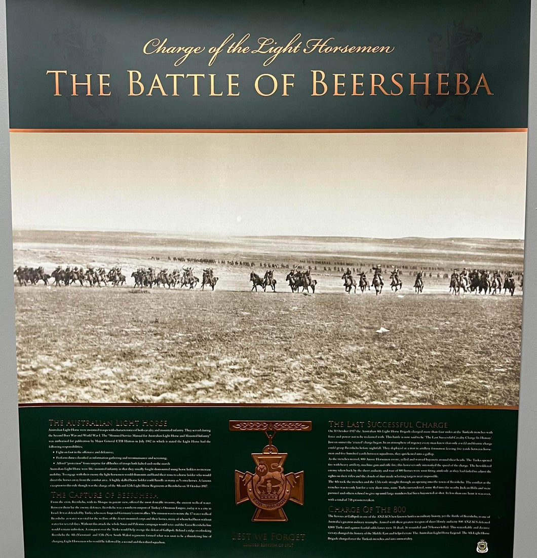 The Battle of Beersheba Limited Edition Lithograph - Unframed
