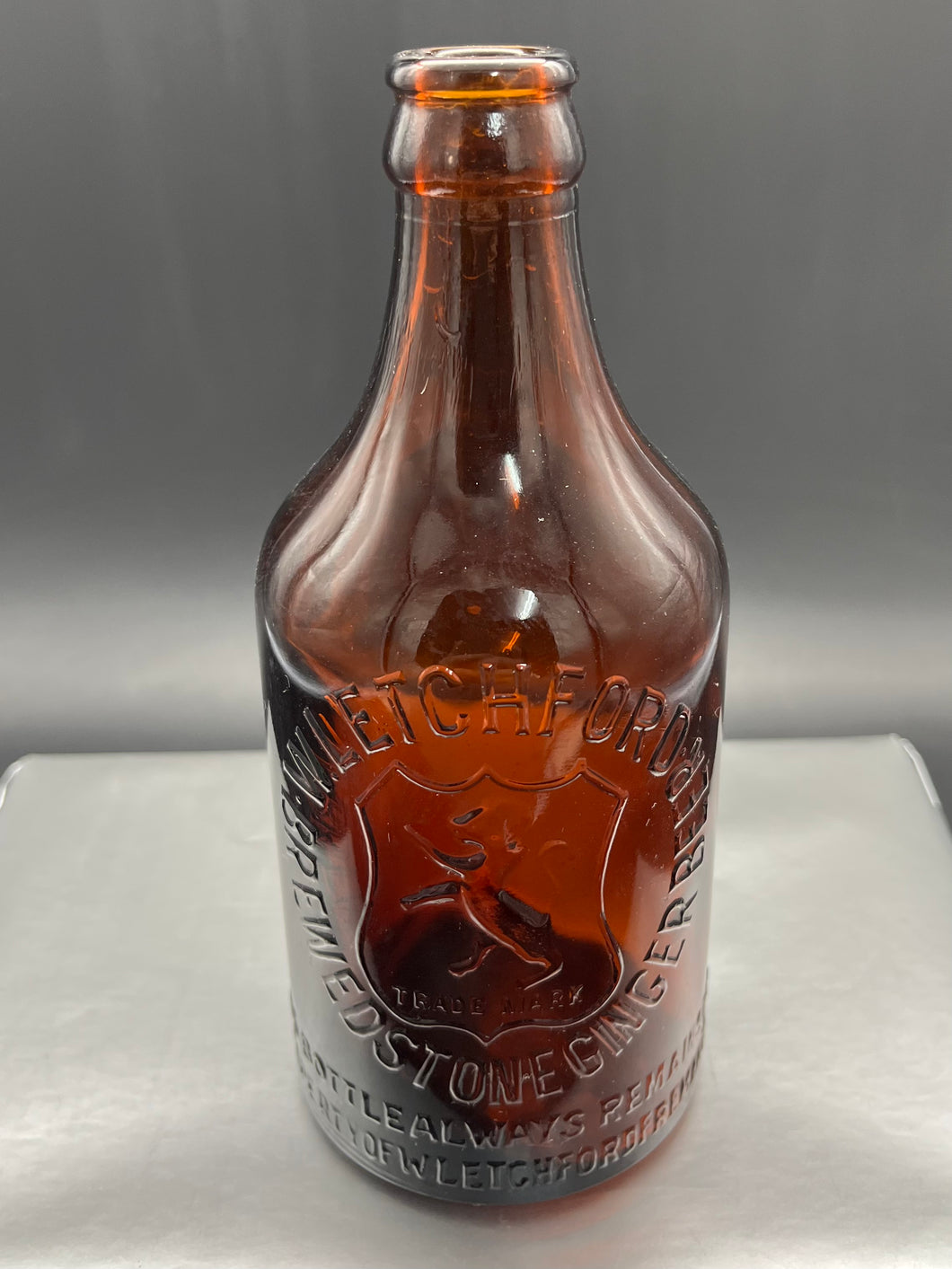 W.Letchford Brewedstone Ginger Beer Fremantle Amber Bottle