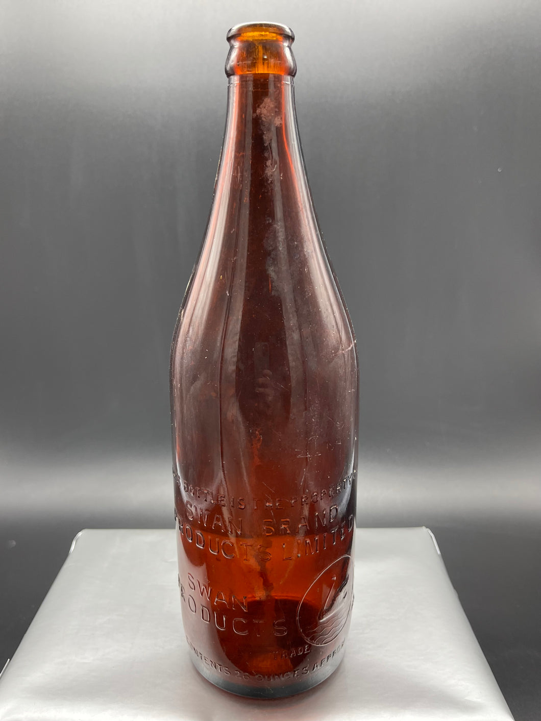 Swan Brand 26oz Amber Bottle