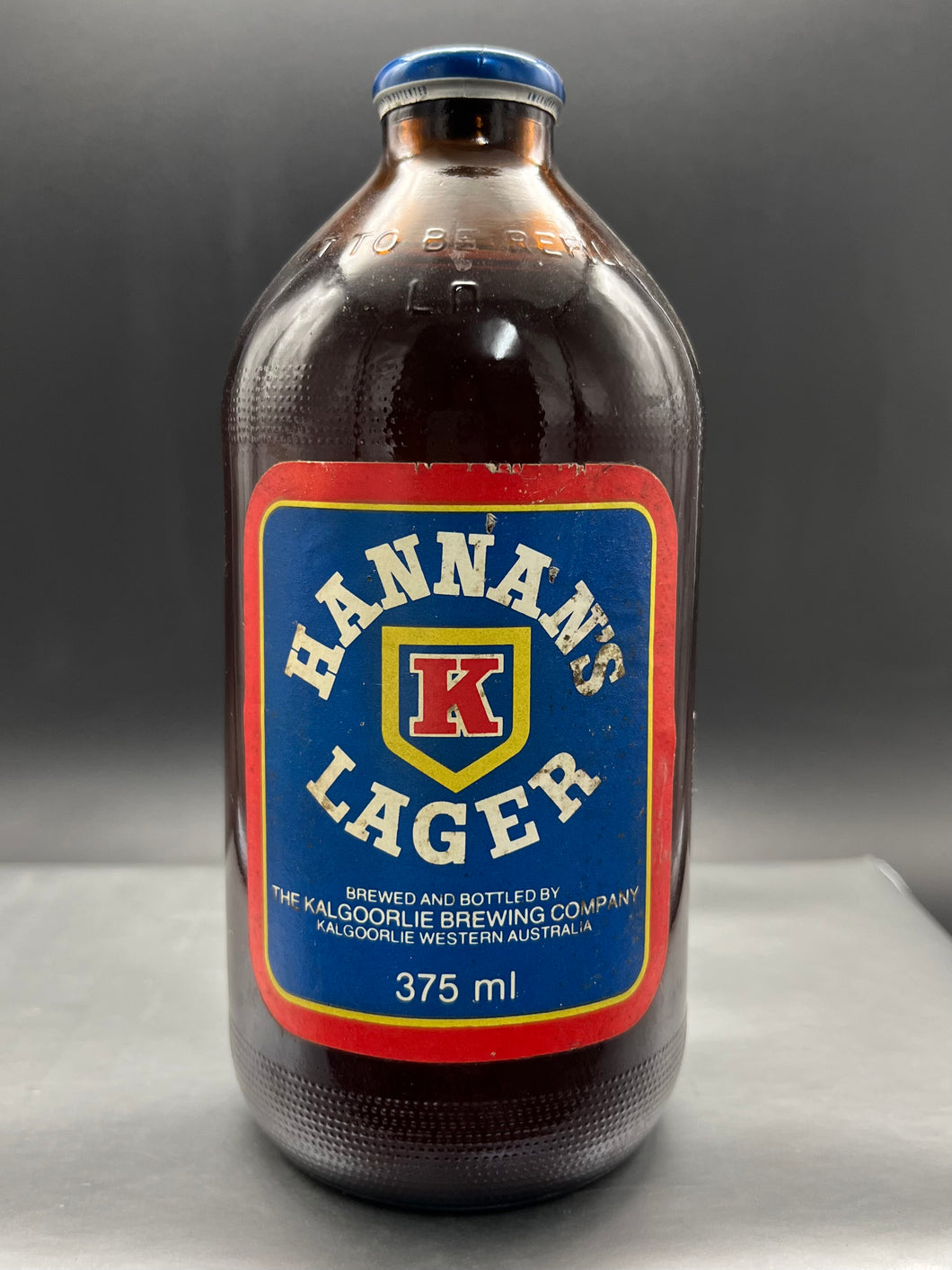 Hannans Lager Kalgoorlie Amber 375ml Rip Stubby Bottle- Full