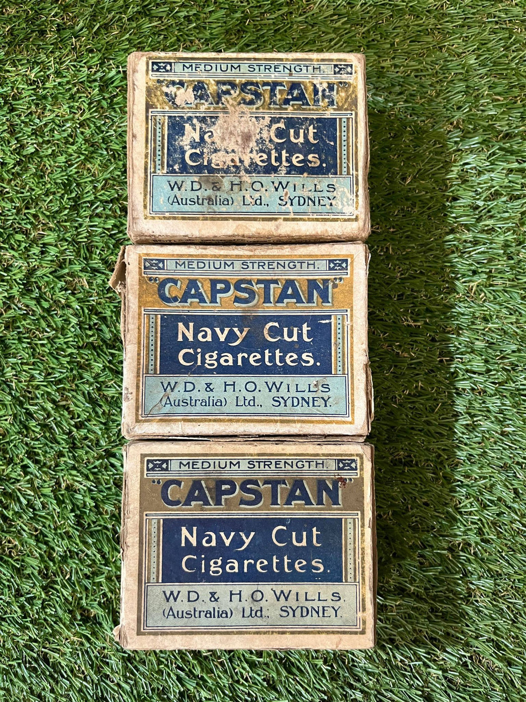 Capstan Navy Cut Cigarettes Boxes - Lot of 3