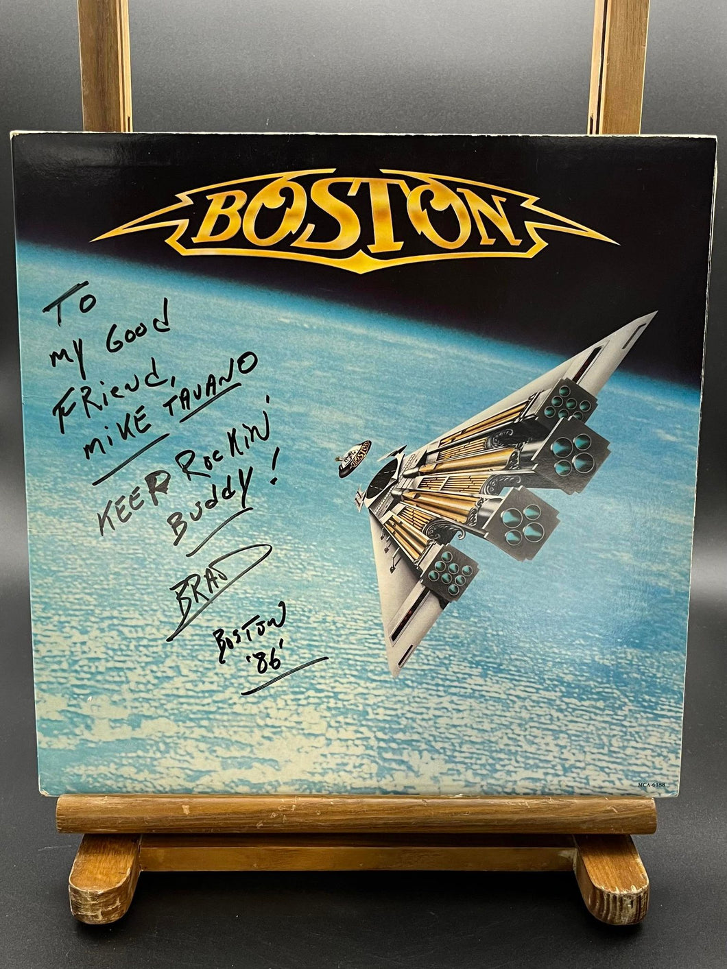 Boston Vinyl Personally Signed by Brad Delp