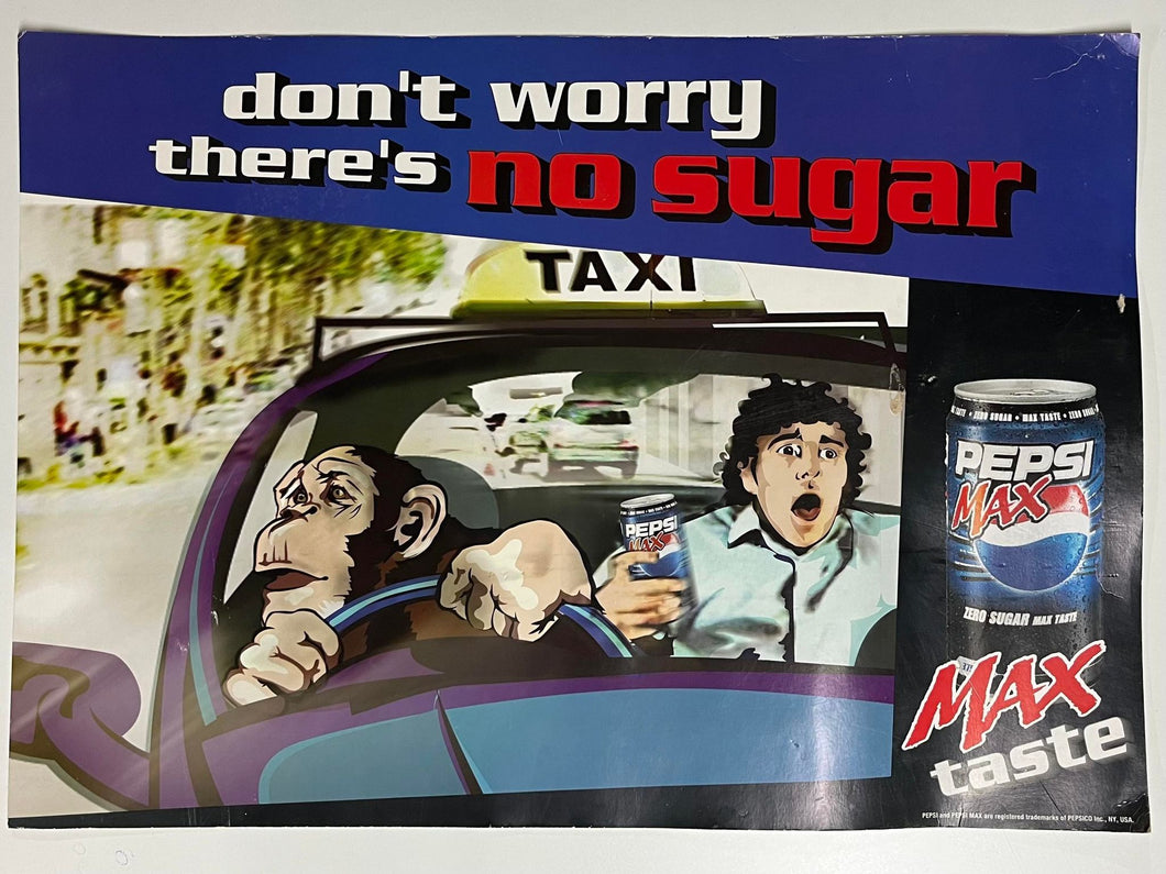 Vintage Pepsi Max Light Card Advertisement