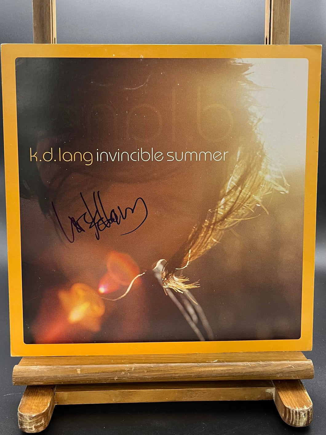k.d. lang Promo Card Personally Signed by k.d lang