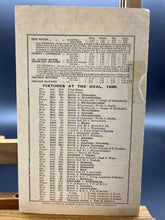 Load image into Gallery viewer, 1930 Surrey County Cricket Club Original Score Card - England vs Australia
