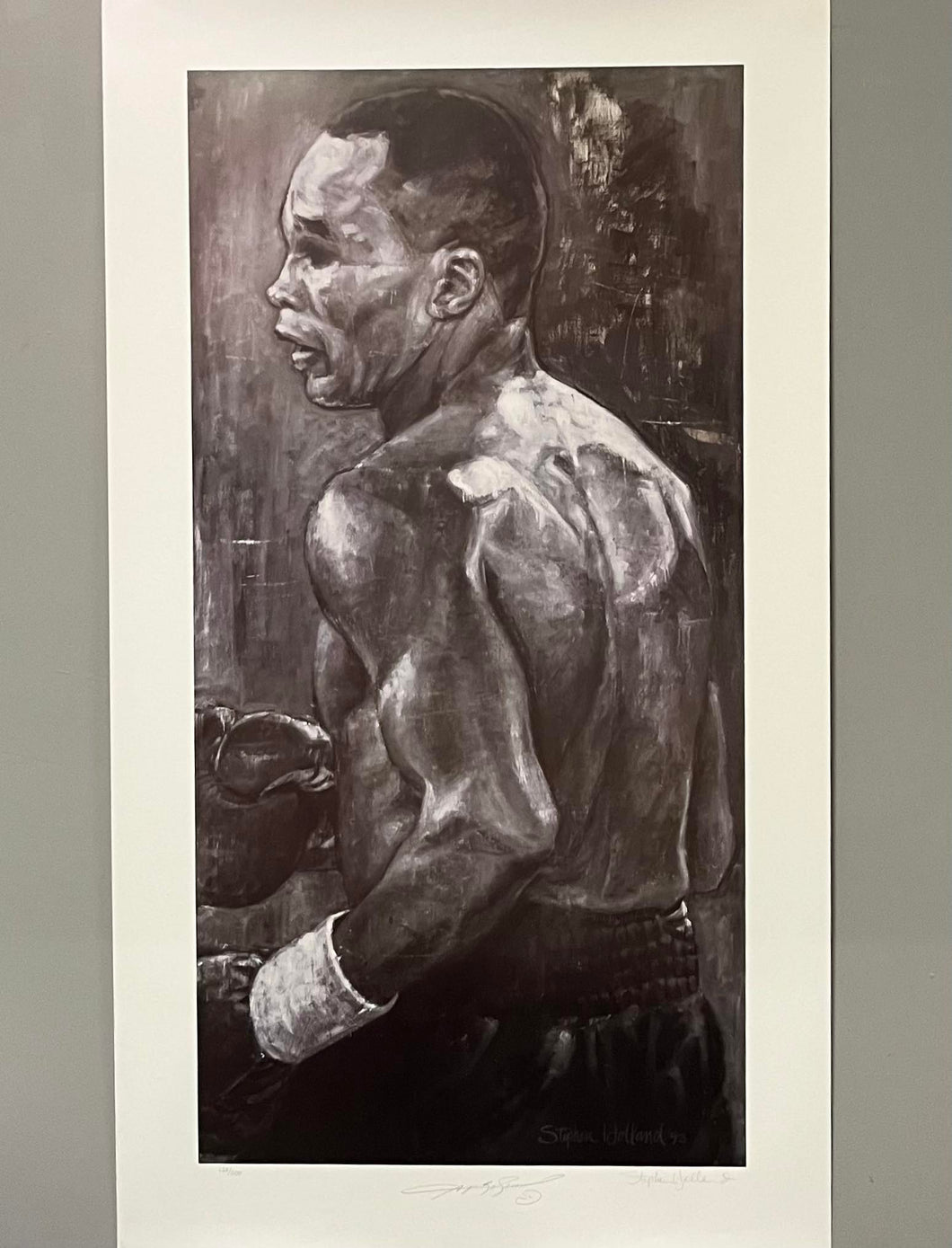 Stephen Holland Limited Edition Lithograph Sugar Ray Leonard 128/500 - Personally Signed
