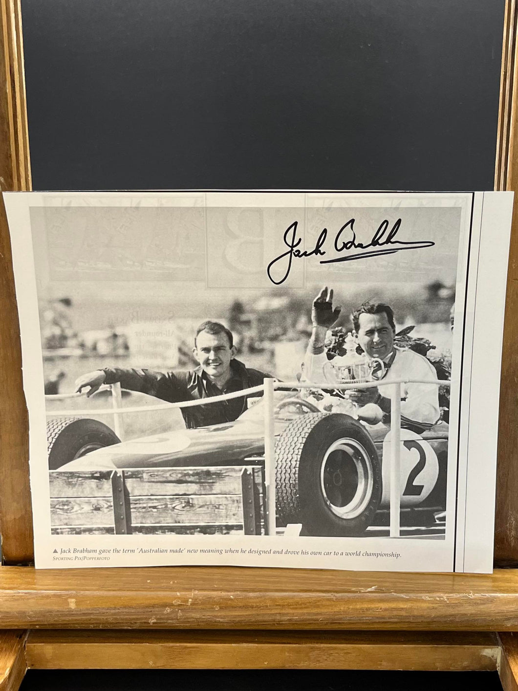 Jack Brabham Hand Signed Magazine Article